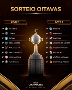 Jogos das oitavas de final da Libertadores, saiba os times que entram em confronto e datas dos jogos