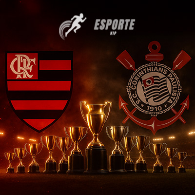Descubra quem tem mais títulos, Flamengo x Corinthians.