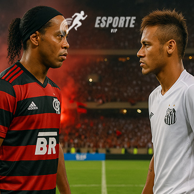 Relembre como foram as atuações de Ronaldinho Gaúcho e Neymar no melhor jogo da história do Brasileirão