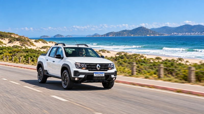 Calcule a carga útil do novo Renault Oroch 2026 com equipe a bordo e descubra o que sobra na caçamba.